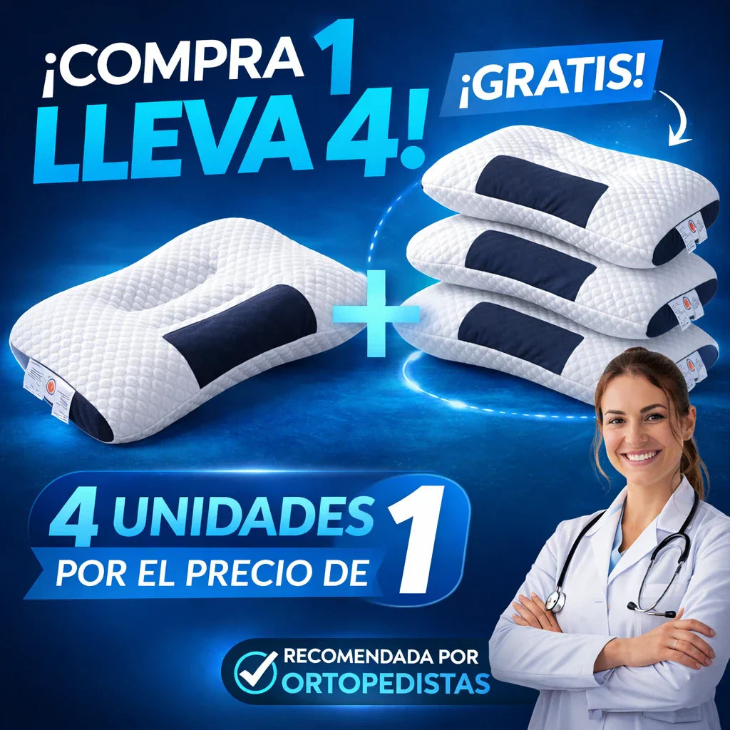 COMPRA 1 LLEVA 4: Almohadas Ortopédicas TechConfort